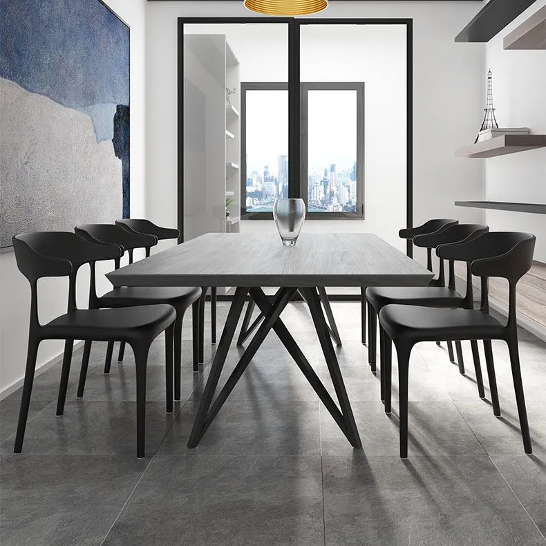Stapelbare stoelen eigentijdse stijl, eetkamerstoelen zonder armleuningen met kunststof poten Clearhalo