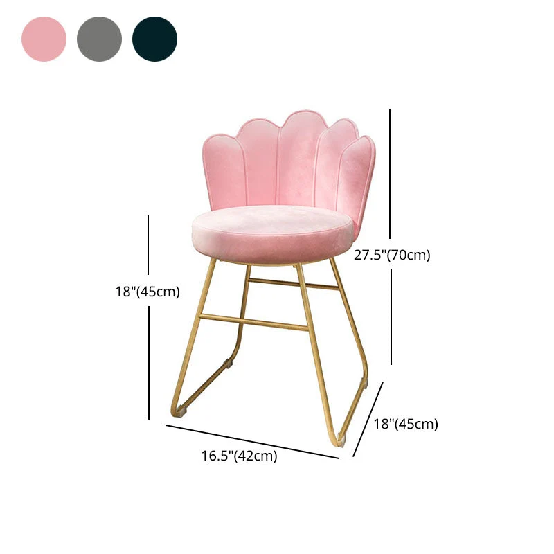 Stoffen eetkamerstoelen Scandinavisch design Armloze stoel met stevige rugleuning voor thuis Clearhalo
