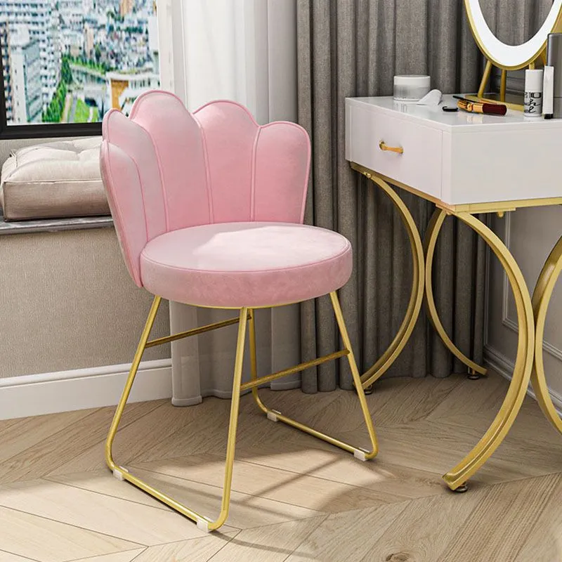 Stoffen eetkamerstoelen Scandinavisch design Armloze stoel met stevige rugleuning voor thuis Clearhalo