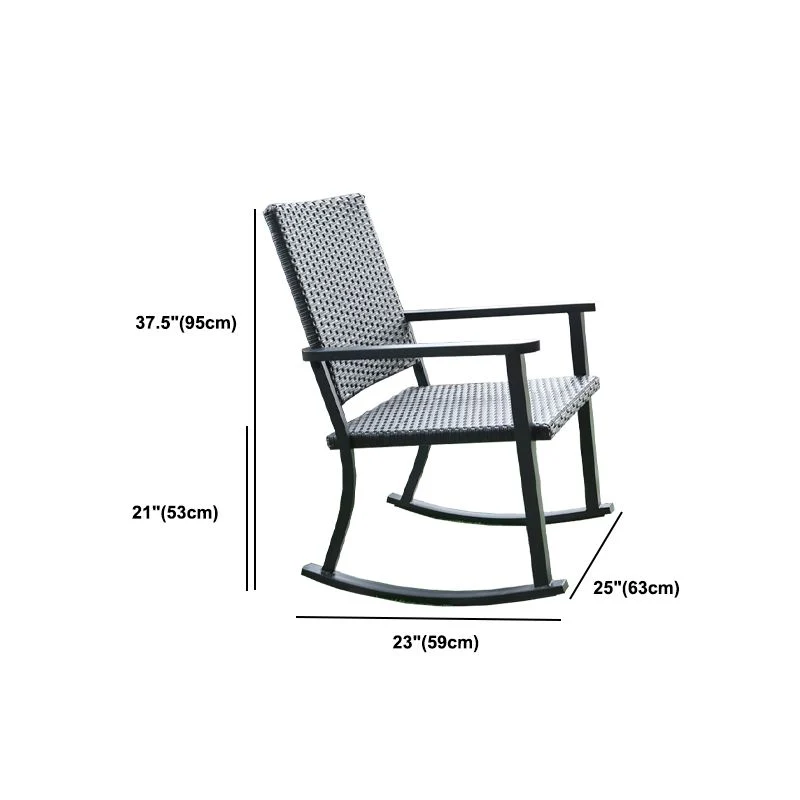 Taupe hedendaagse schommelstoel liggende spindel schommelstoel met accent voor veranda Clearhalo