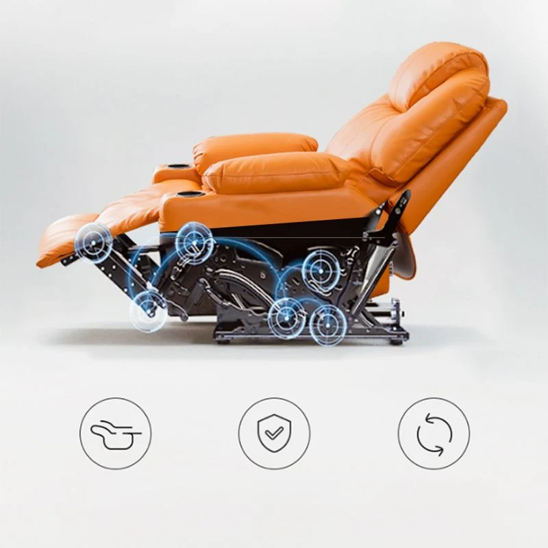 Thuisbioscoopfauteuil met metalen frame, draaibare schommelstoel met opbergruimte Clearhalo