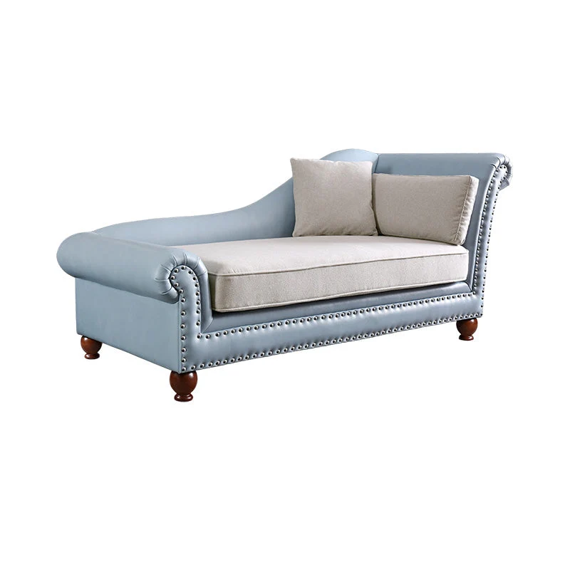 Traditionele chaise longue Chaise longue van kunstleer met armleuning Clearhalo