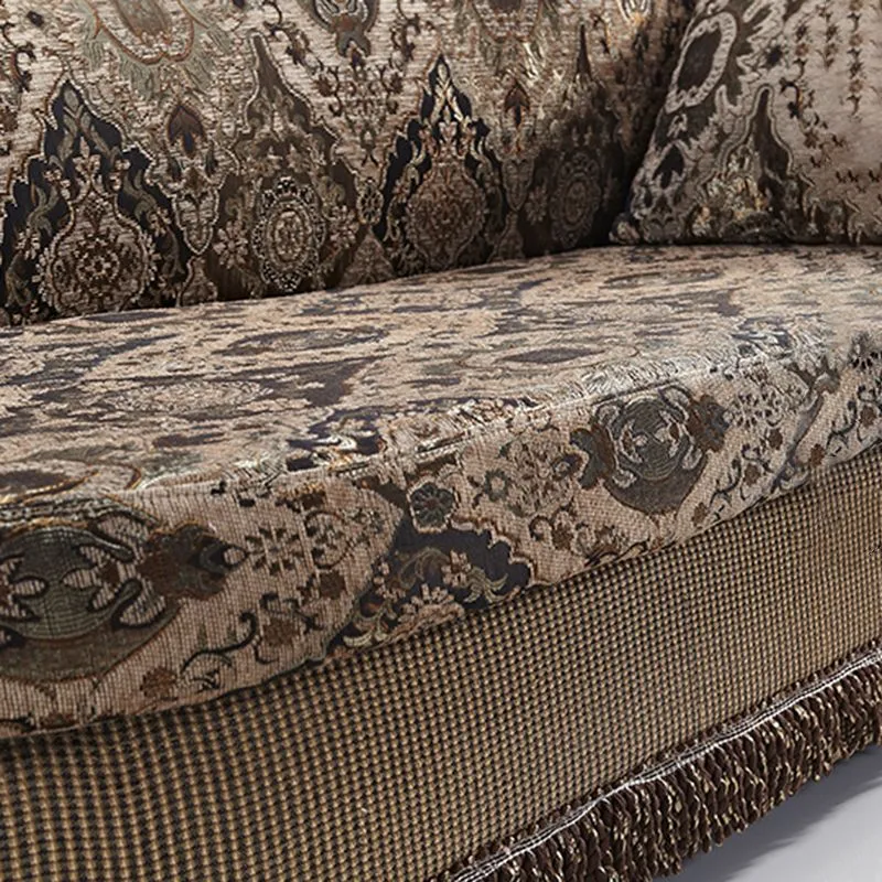 Traditionele eenarmige houten chaise uitlopende armen voor de woonkamer Clearhalo