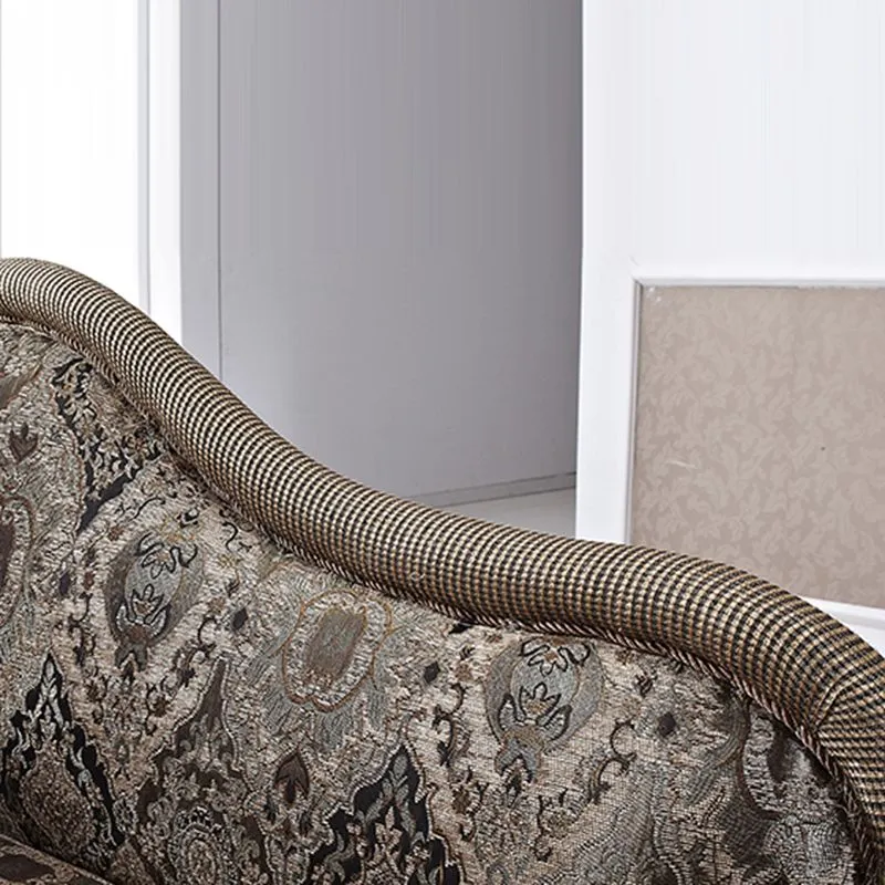 Traditionele eenarmige houten chaise uitlopende armen voor de woonkamer Clearhalo