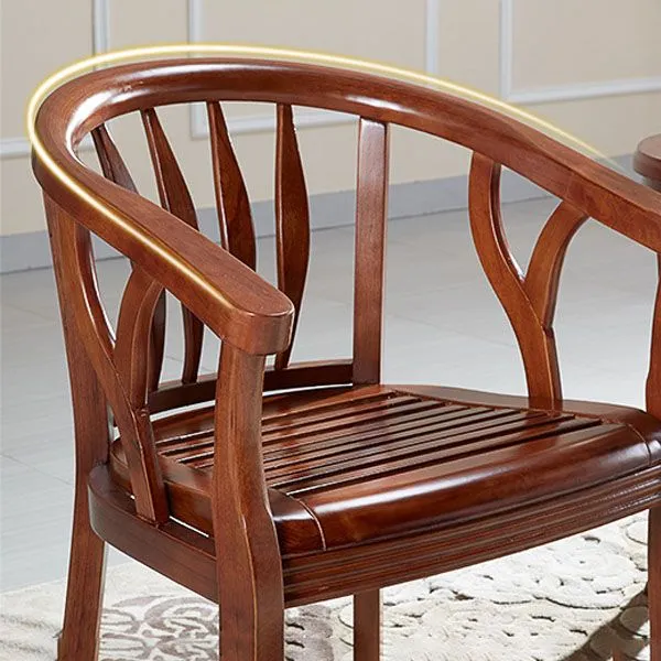 Traditionele eetkamerstoel met matte afwerking, massief hout, Windsor gastenstoel met vier poten Clearhalo