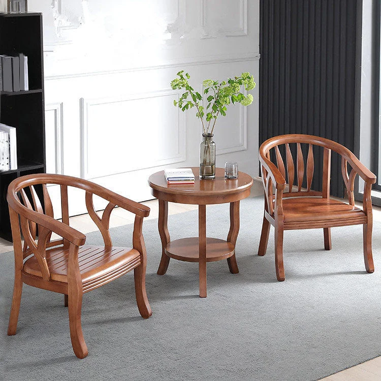 Traditionele eetkamerstoel met matte afwerking, massief hout, Windsor gastenstoel met vier poten Clearhalo
