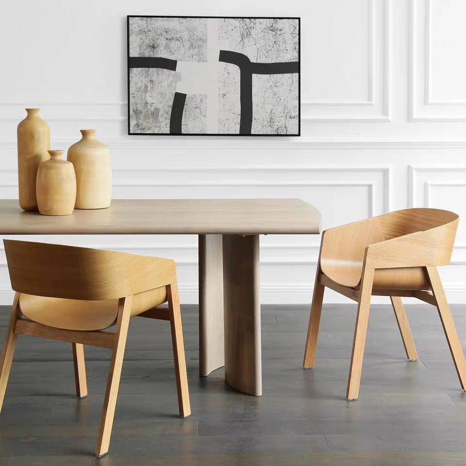 Traditionele houten eetkamerstoelen, eetkamerstoel met open rug voor gebruik restaurants Clearhalo