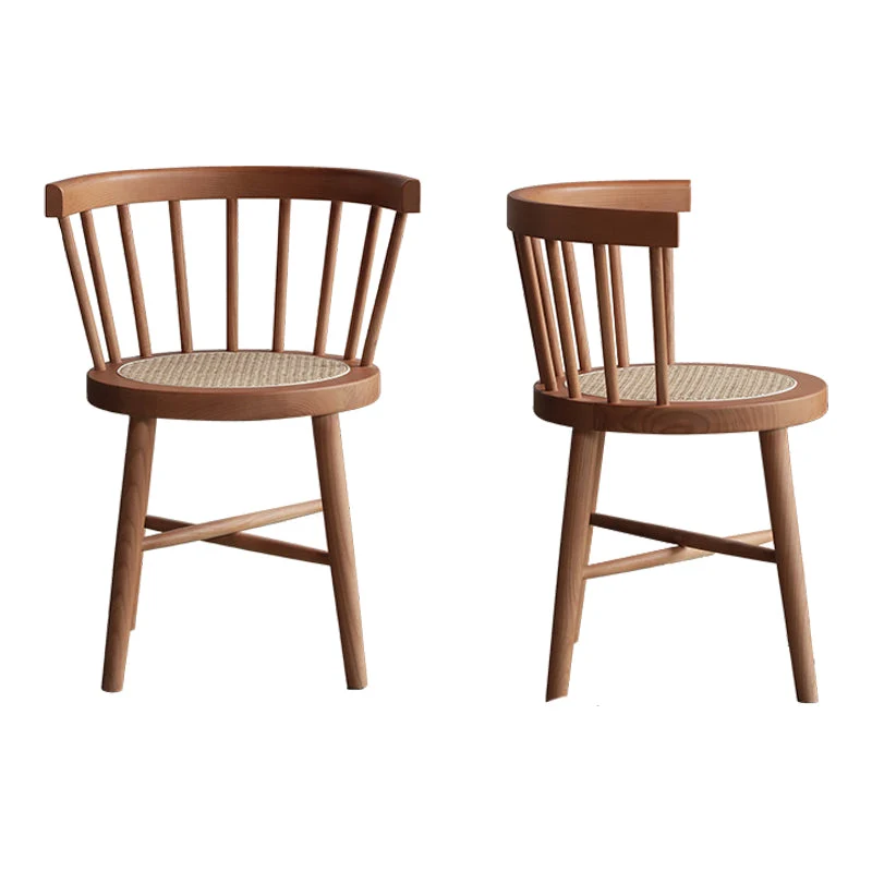 Traditionele houten eetkamerstoelen zonder armleuningen Windsor stoelen aan de achterkant voor thuisgebruik Clearhalo