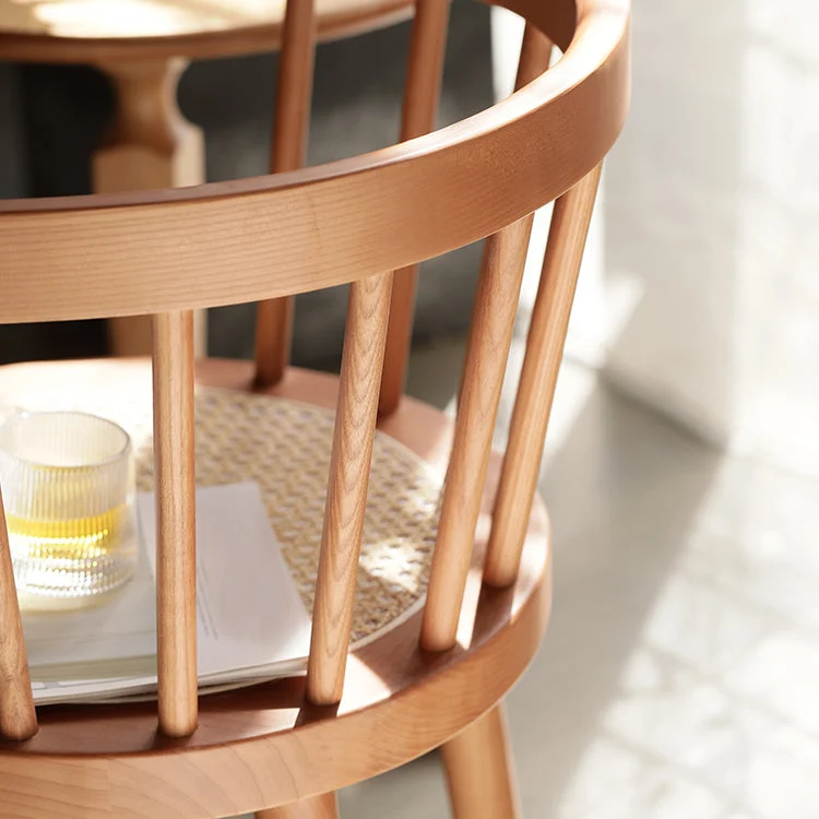 Traditionele houten eetkamerstoelen zonder armleuningen Windsor stoelen aan de achterkant voor thuisgebruik Clearhalo