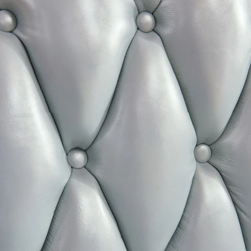 Traditionele lederen stoel met één arm en gerolde armen Accent chaise Clearhalo