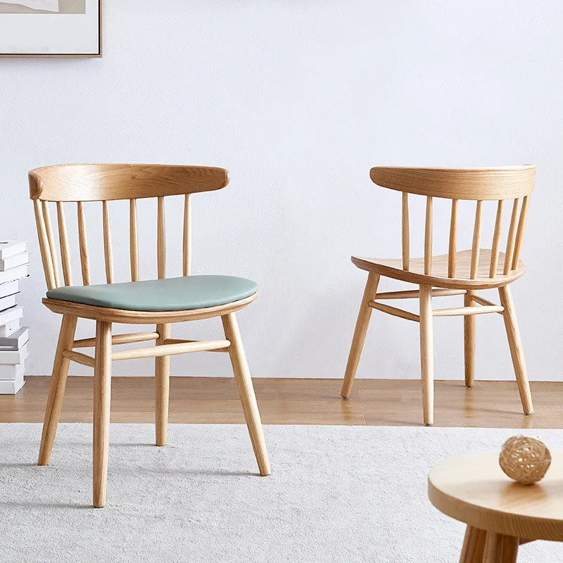 Traditionele Windsor-achterstoelen Eetkamerstoelen zonder stoelen met houten poten voor de keuken Clearhalo