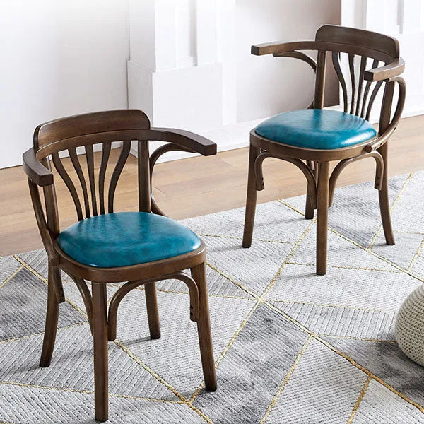 Windsor-rugstoel Traditionele houten eetkamer-keukenkamer-fauteuil Clearhalo