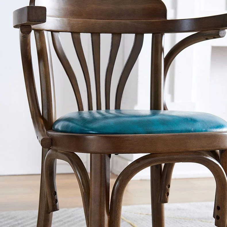 Windsor-rugstoel Traditionele houten eetkamer-keukenkamer-fauteuil Clearhalo