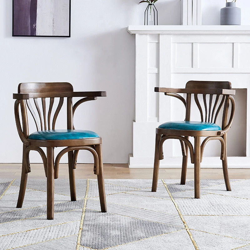 Windsor-rugstoel Traditionele houten eetkamer-keukenkamer-fauteuil Clearhalo