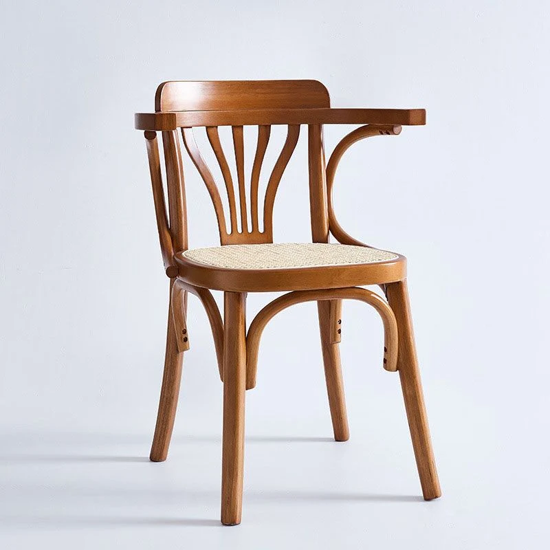Windsor-stoel met rugleuning Traditionele houten keuken-eetkamerstoel Clearhalo