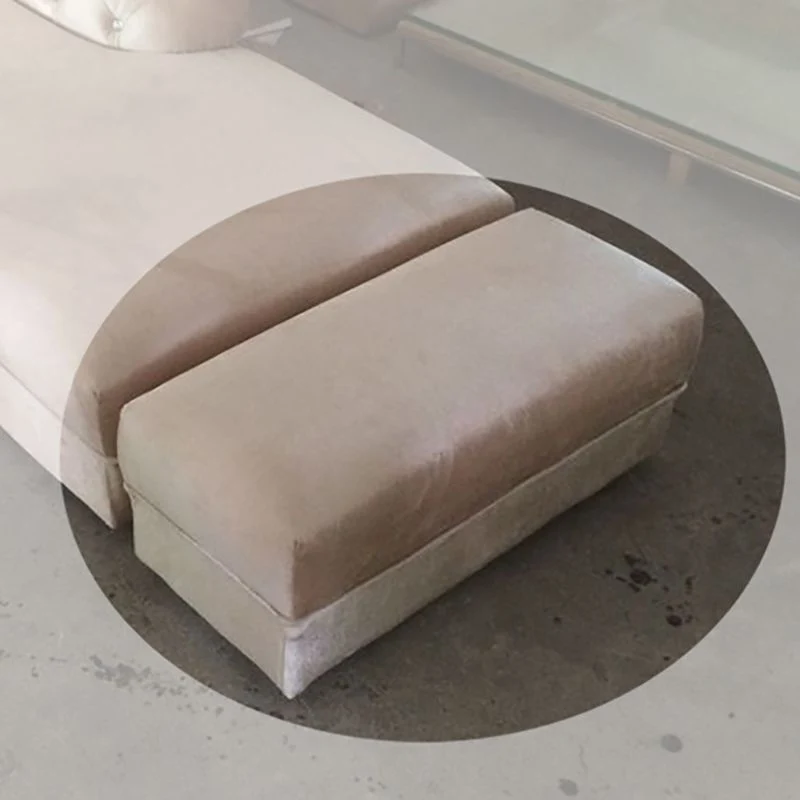 Woonkamer fluwelen chaise met gerolde armen Moderne chaise longue met stoffering Clearhalo