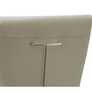 CSW Jet hoge slanke lederen stoel met RVS-frame en greep op rug