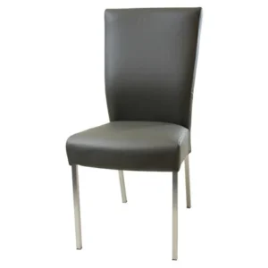 CSW Jet hoge slanke stoel met RVS-frame en greep op rug