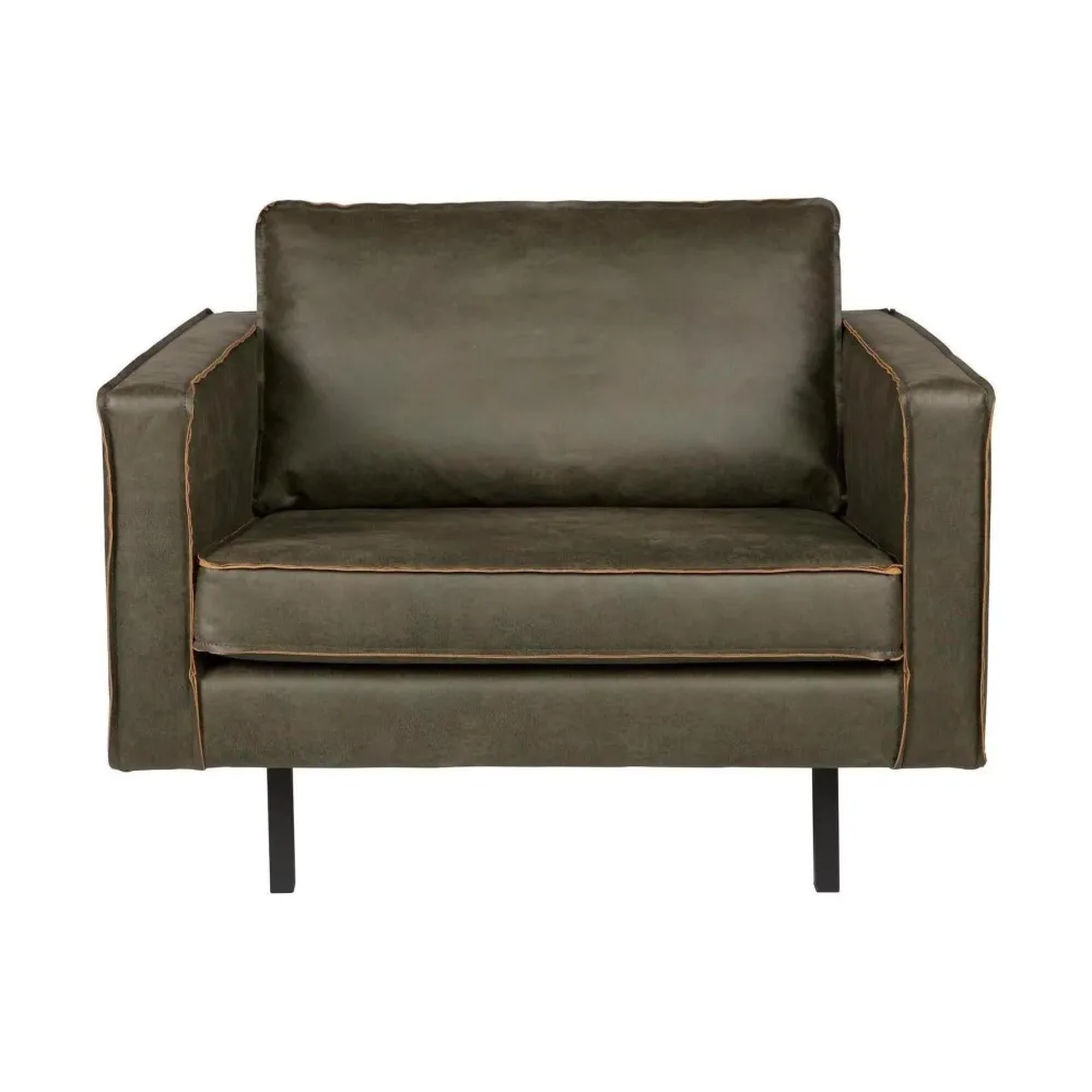 WOOOD Rodeo fauteuil eco-leer Army De Eekhoorn