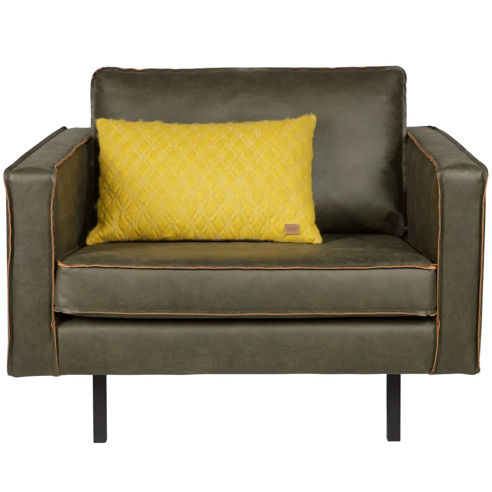 WOOOD Rodeo fauteuil eco-leer Army De Eekhoorn