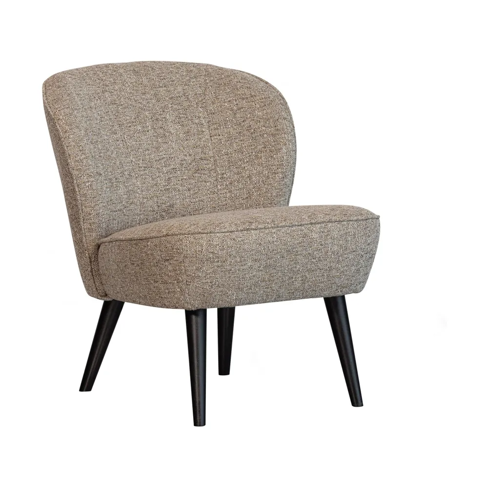 WOOOD Sara fauteuil geweven stof Naturel Melange De Eekhoorn