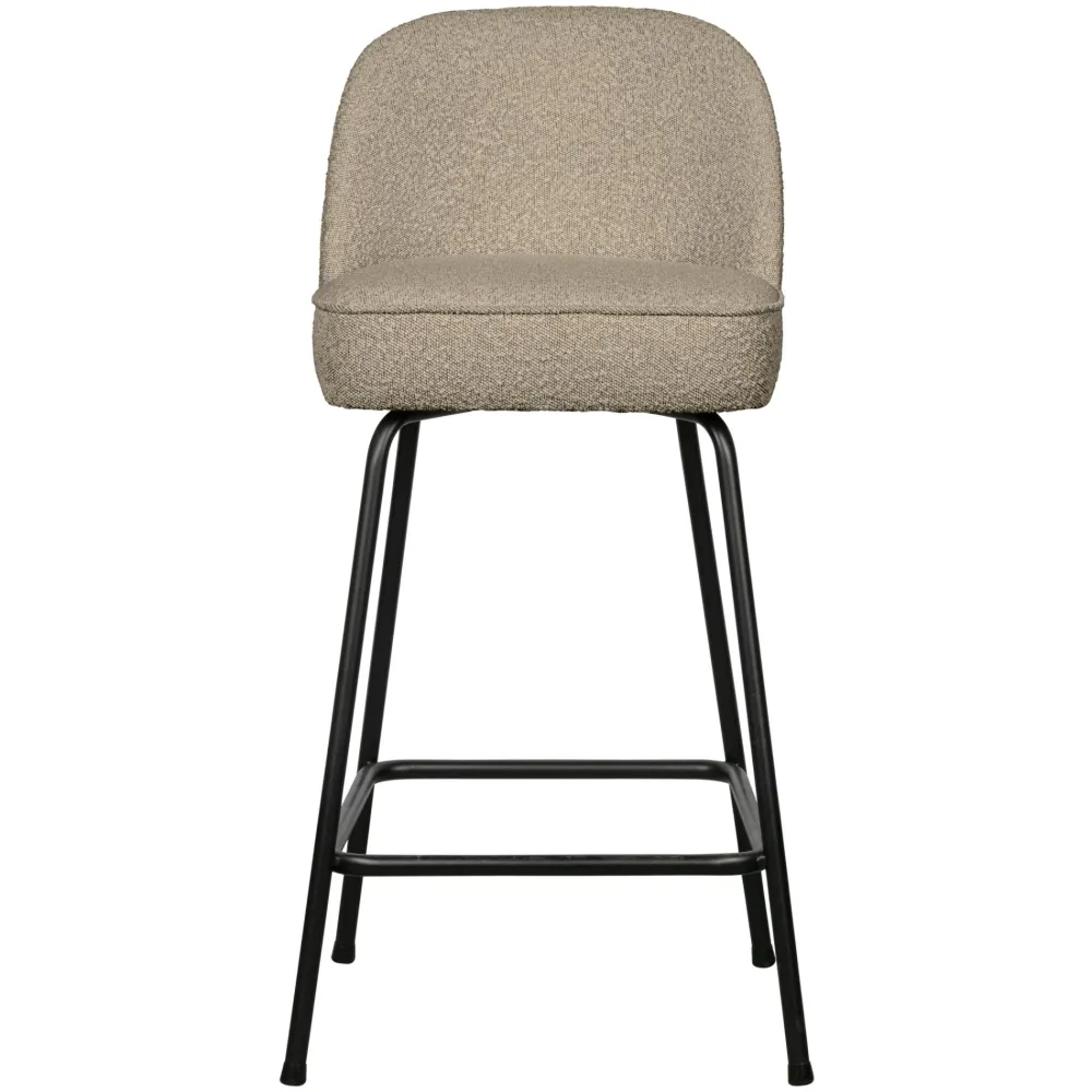 WOOOD Vogue barkruk H65 bouclé beige De Eekhoorn