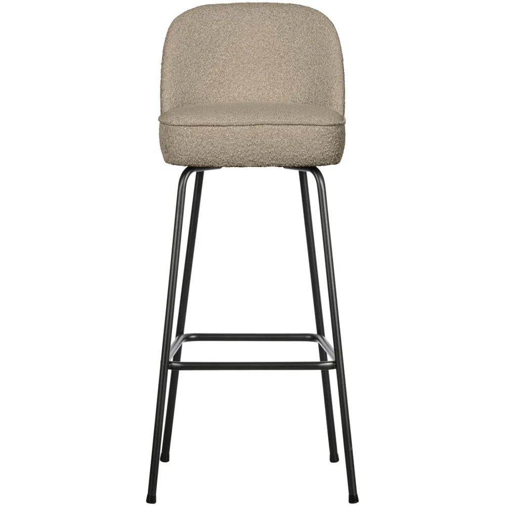 WOOOD Vogue barkruk H80 bouclé beige De Eekhoorn