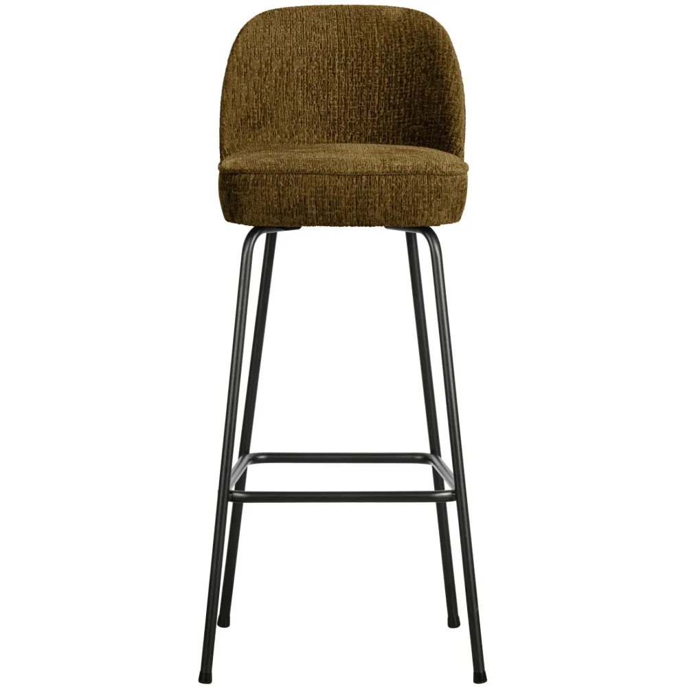 WOOOD Vogue barkruk H80 structure velvet brass De Eekhoorn