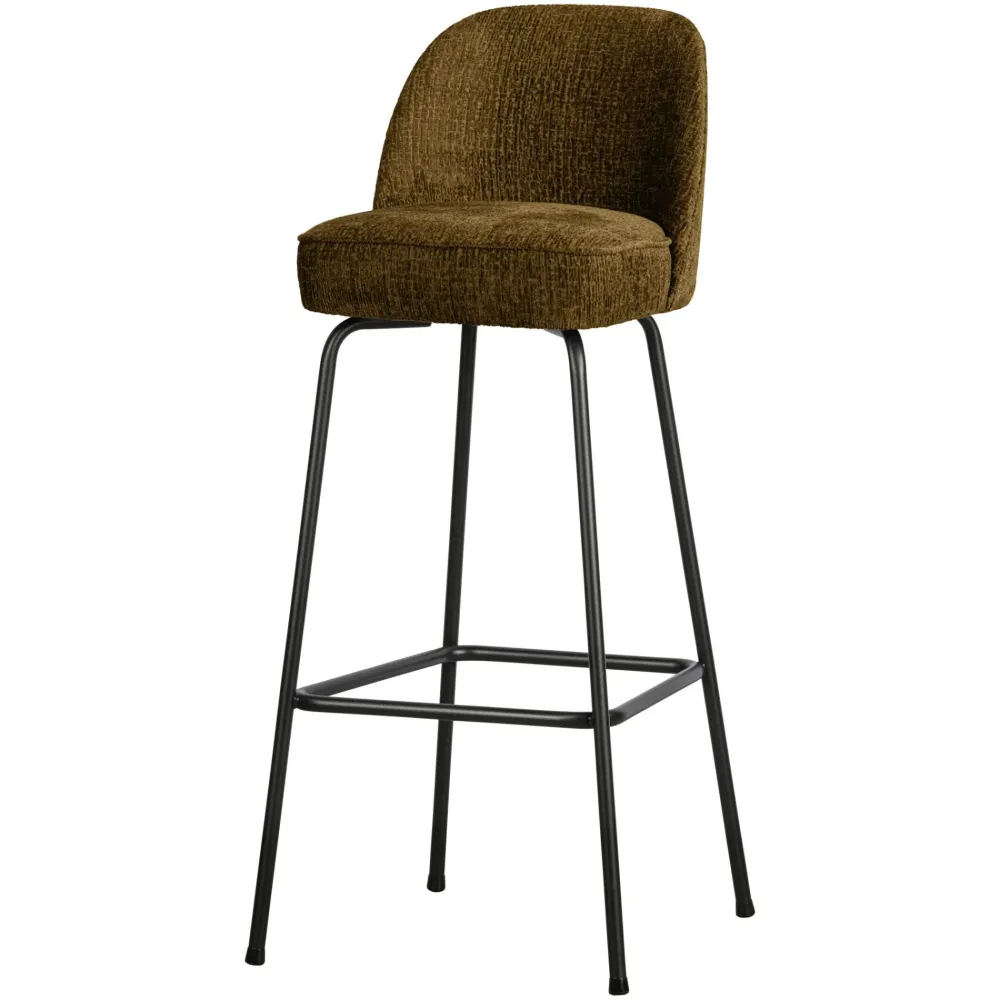 WOOOD Vogue barkruk H80 structure velvet brass De Eekhoorn