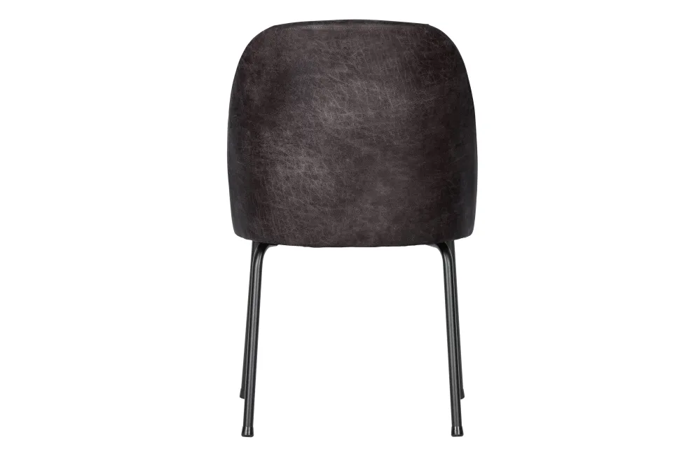 WOOOD Vogue eetkamerstoel lederlook zwart De Eekhoorn