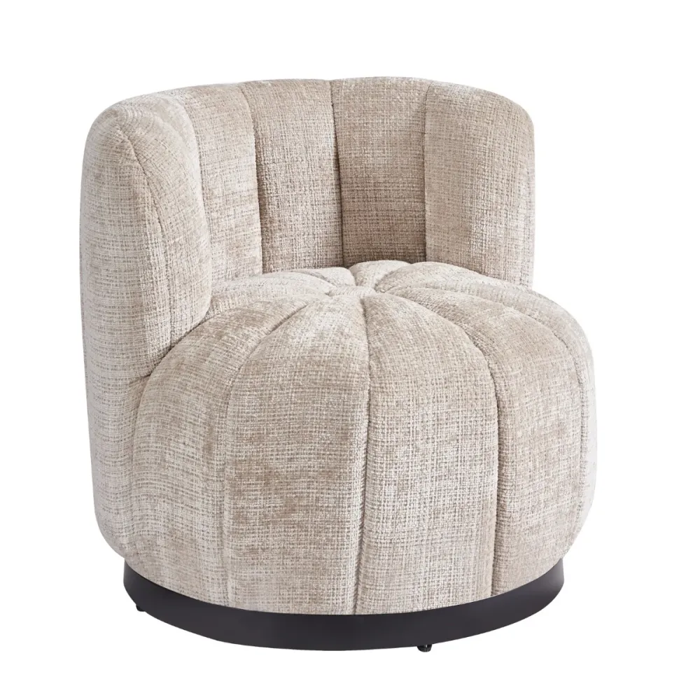 DÉJA Living Draaifauteuil Joyce - Taupe Stof - 72x74x71cm
