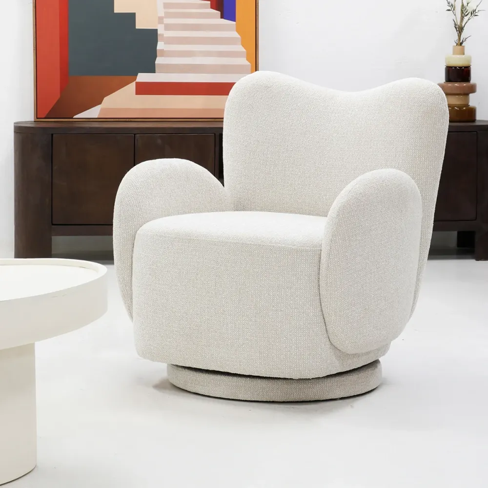 DÉJA Living Draaifauteuil Lola - Stof - Off-White