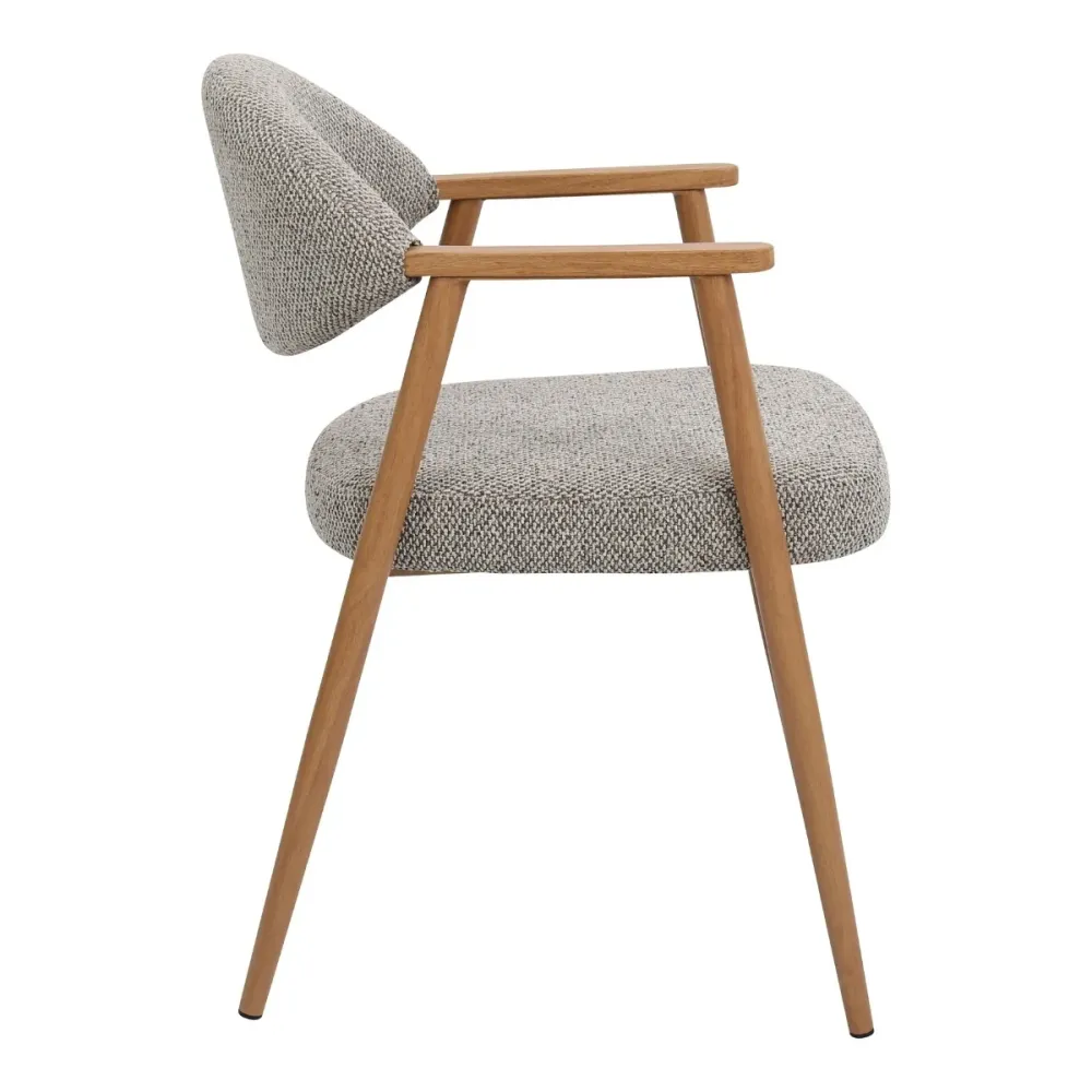 DÉJA Living Eetkamerstoel Karup - Taupe/Naturel - Set van 2
