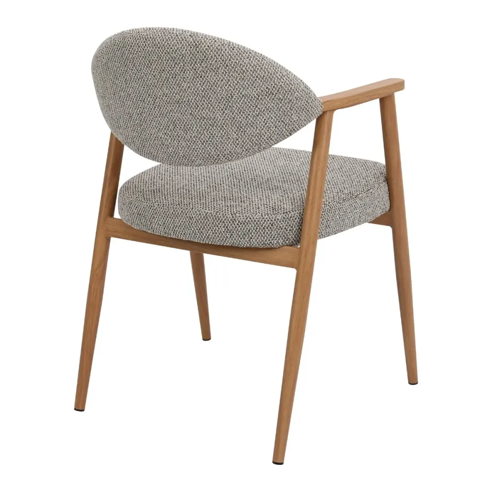 DÉJA Living Eetkamerstoel Karup - Taupe/Naturel - Set van 2