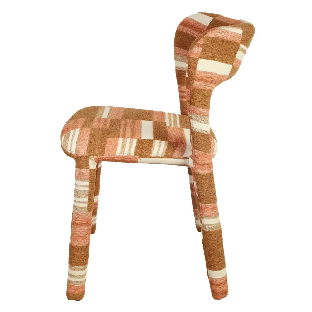 DÉJA Living Eetkamerstoel Mala - Terracotta Stof - Set van 2