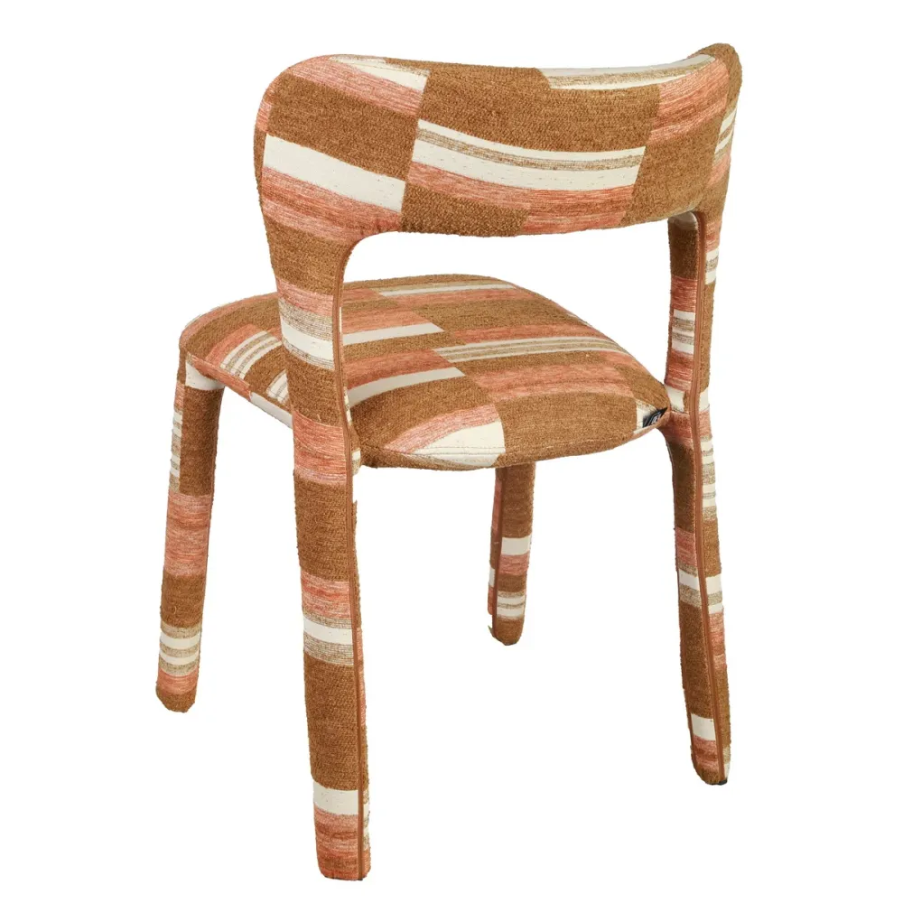 DÉJA Living Eetkamerstoel Mala - Terracotta Stof - Set van 2