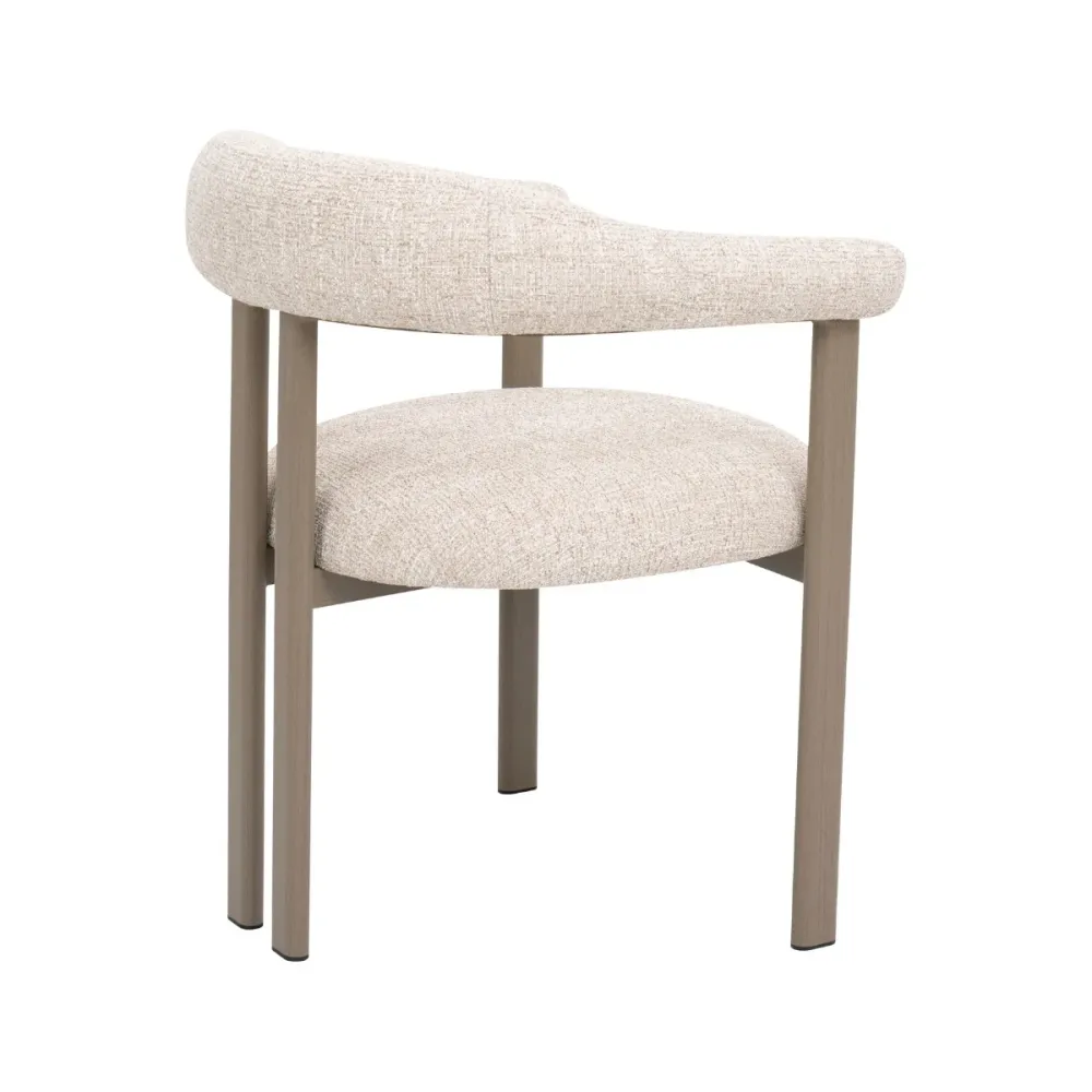DÉJA Living Eetkamerstoel Odense - Stof - Beige/Taupe - Set van 2