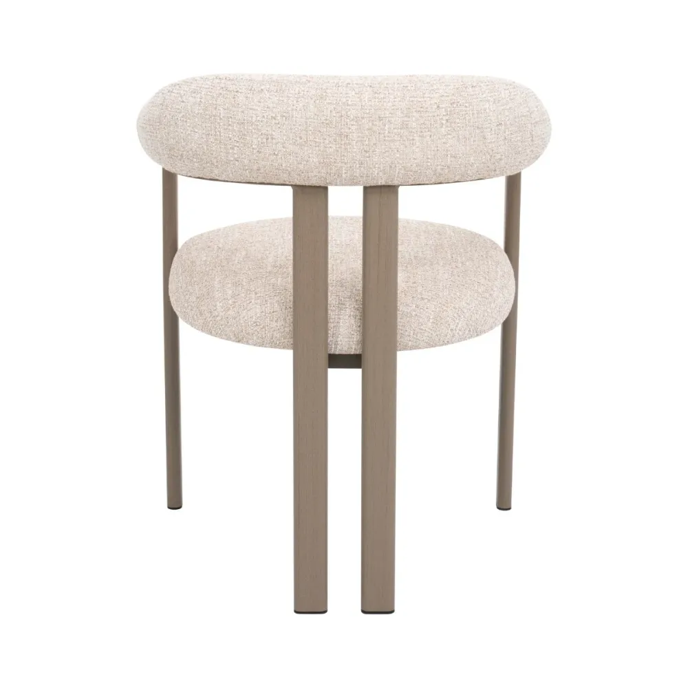 DÉJA Living Eetkamerstoel Odense - Stof - Beige/Taupe - Set van 2
