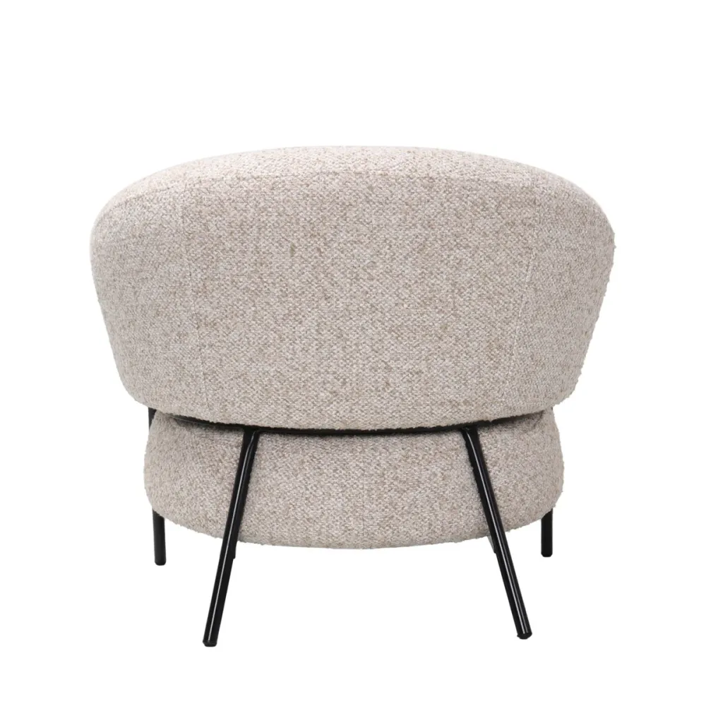 DÉJA Living Fauteuil Kumla - Beige Stof - 85x85x70cm