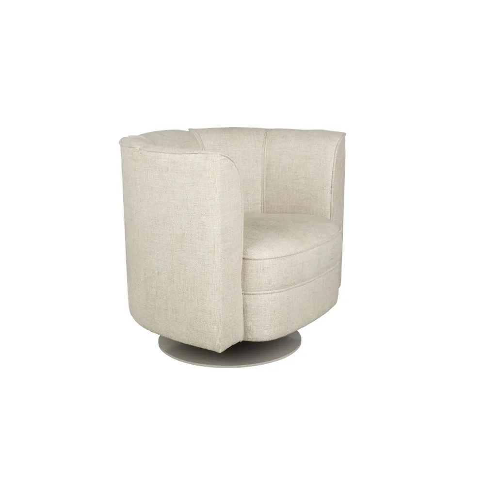 Dutchbone Flower Fauteuil/ Draaistoel Beige
