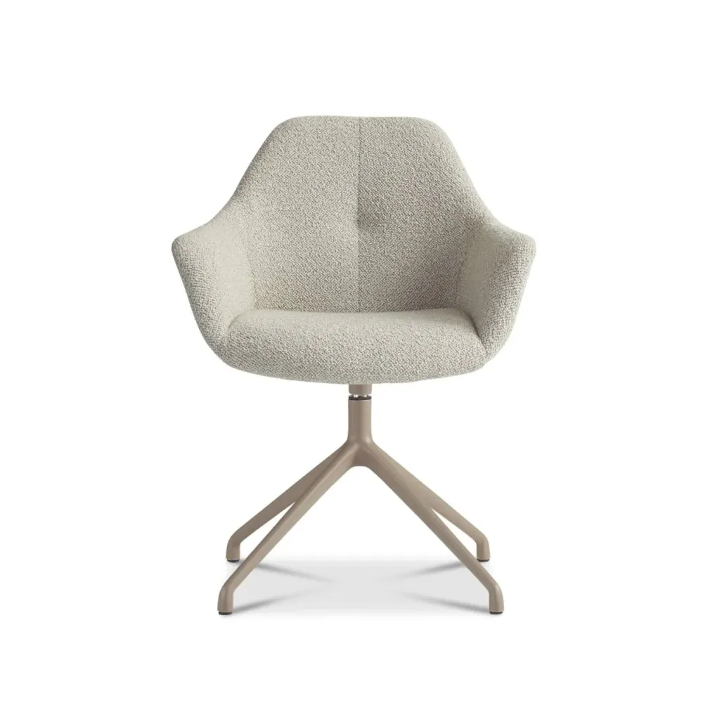Dyyk Ids eetkamerstoel beige onderstel Cosmo nature