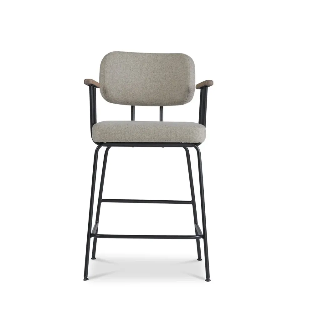 Dyyk Ted barkruk H75 met armleuning new wool stone