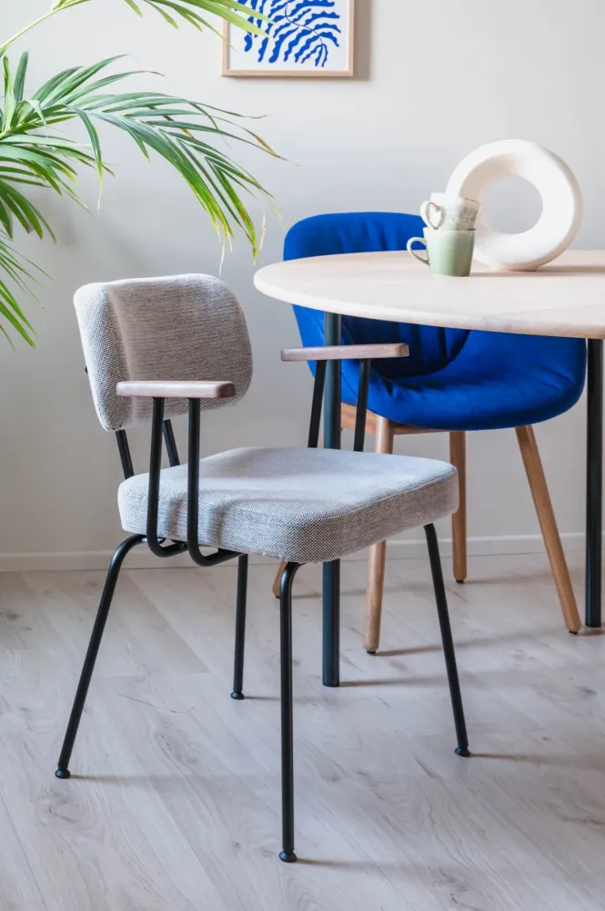 Dyyk Ted eetkamerstoel arm Portofino Multigrey Antracite White