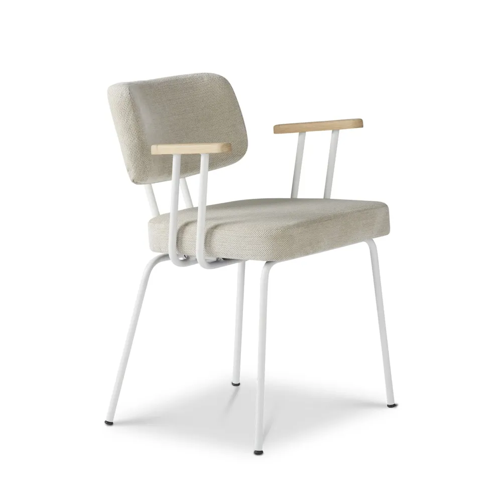 Dyyk Ted eetkamerstoel arm Portofino Natural Groove White