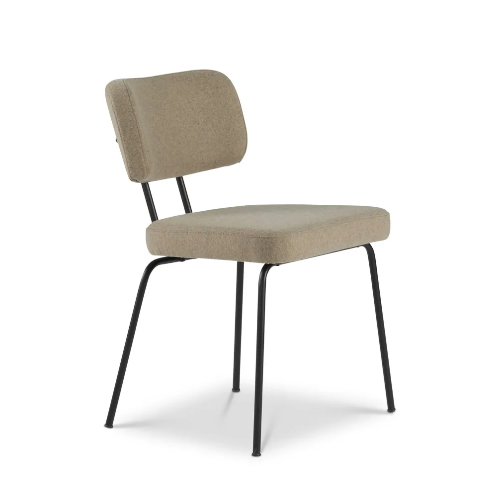 Dyyk Ted eetkamerstoel New Wool Stone Black