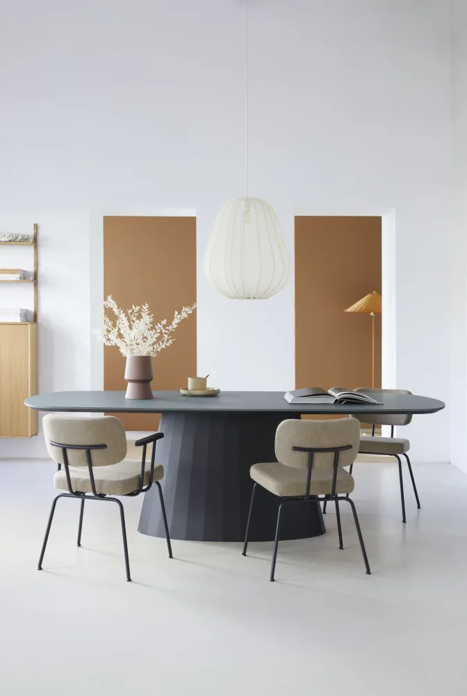 Dyyk Ted eetkamerstoel New Wool Stone Black