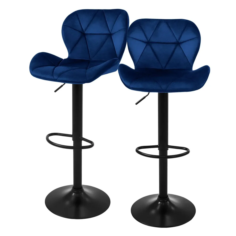 Set van 2 barkrukken Leah velvet ECD Germany
