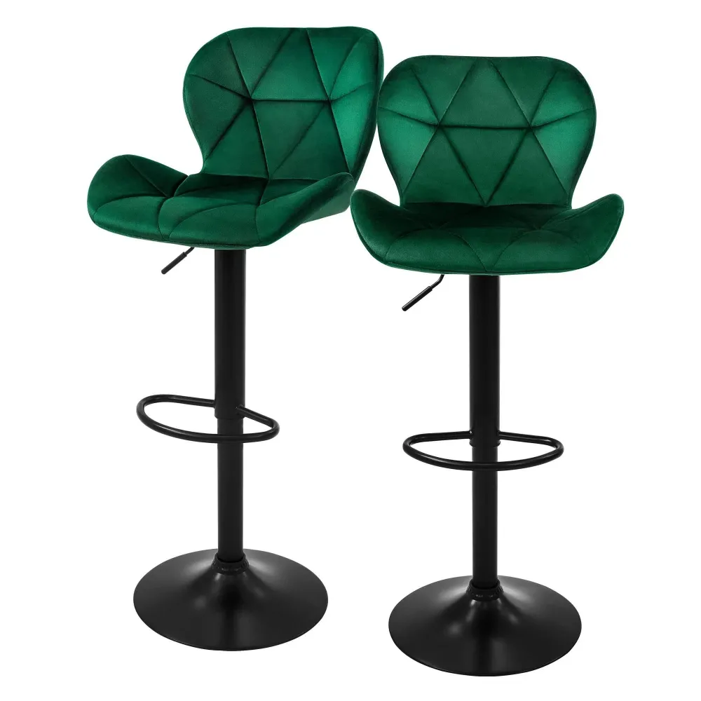 Set van 2 barkrukken Leah velvet ECD Germany