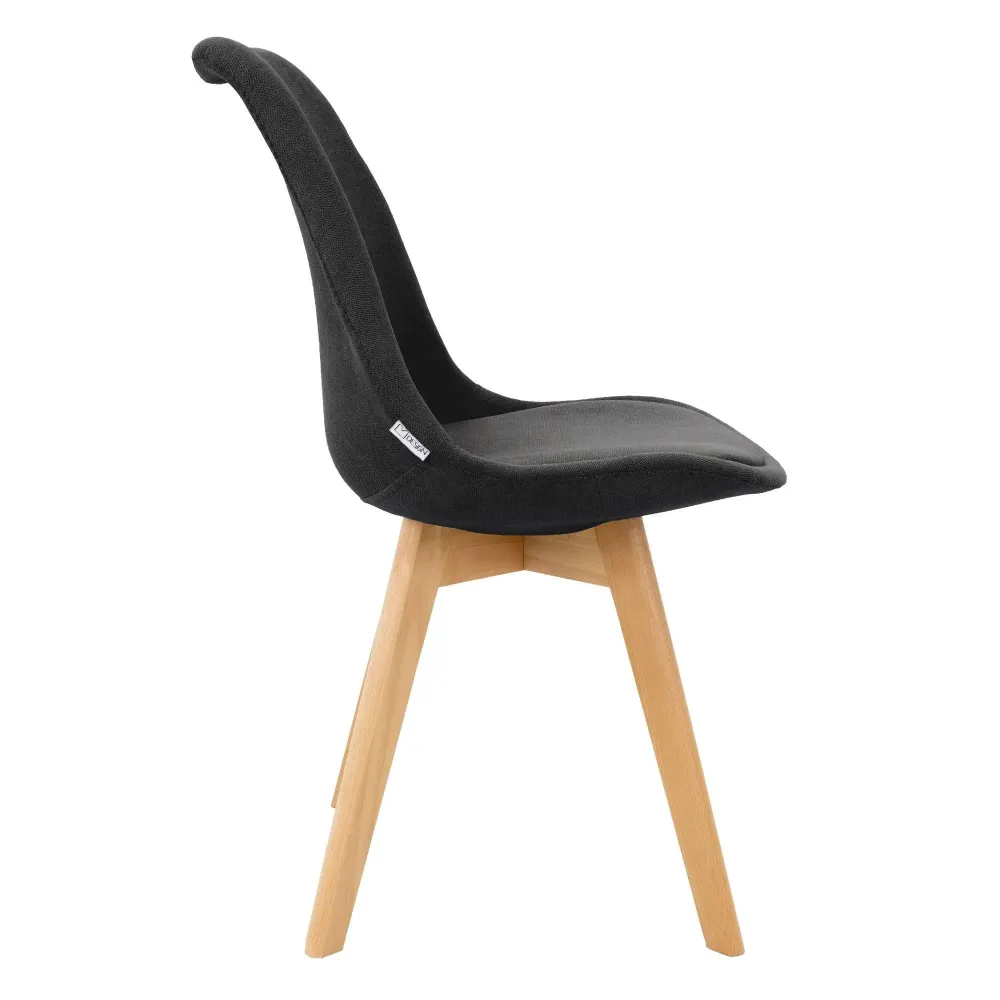 Set van 4 eetkamerstoelen Alison linnen ECD Germany