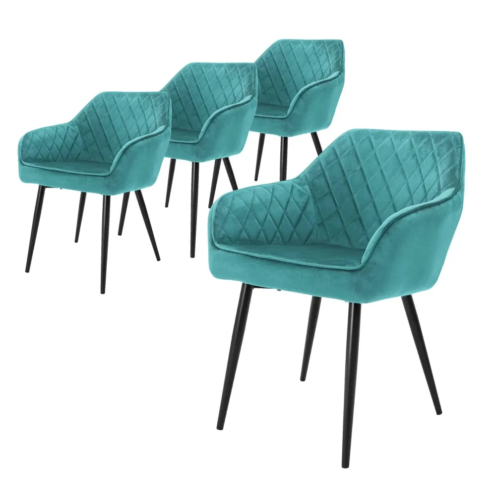 Set van 4 eetkamerstoelen Amino velvet ECD Germany